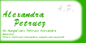 alexandra petrucz business card